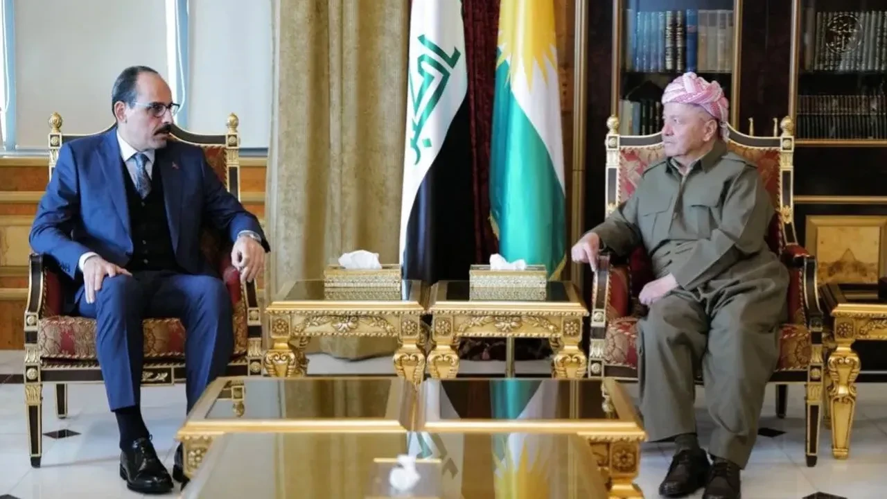MİT Başkanı İbrahim Kalın Irak'ta Mesud Barzani ile görüştü