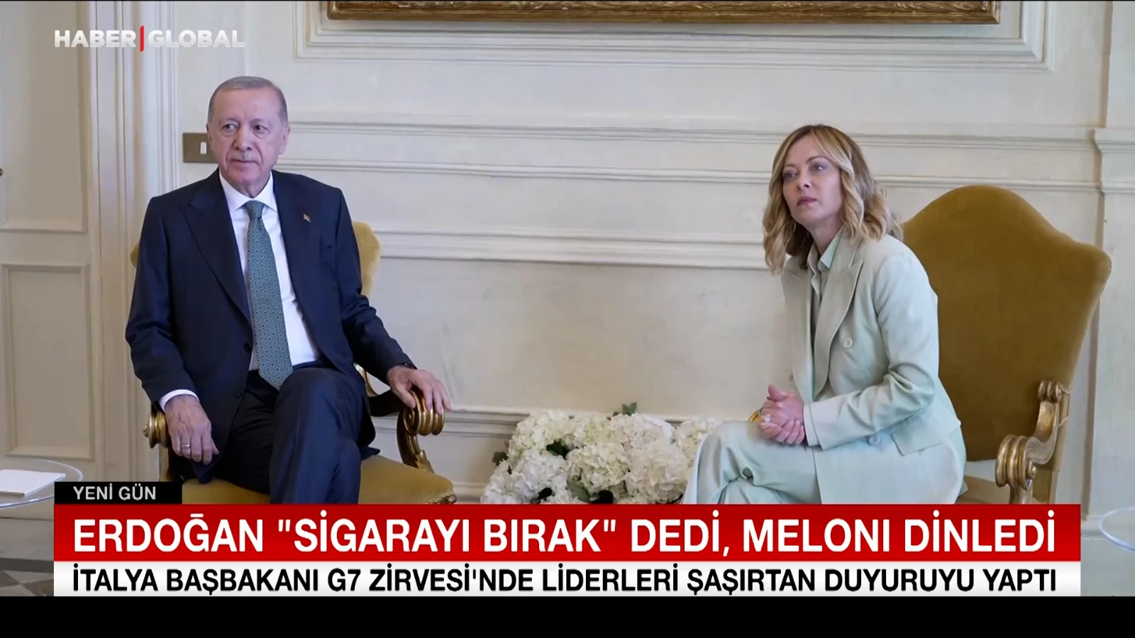 Erdoğan “sigarayı bırak” dedi, Meloni dinledi