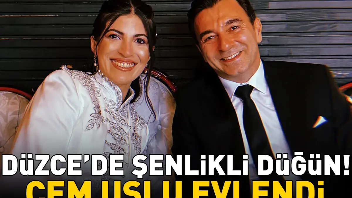 Düzce'de şenlikli düğün! Çukur'un Metin'i Cem Uslu, Gubse Ceren Geçalp ile evlendi