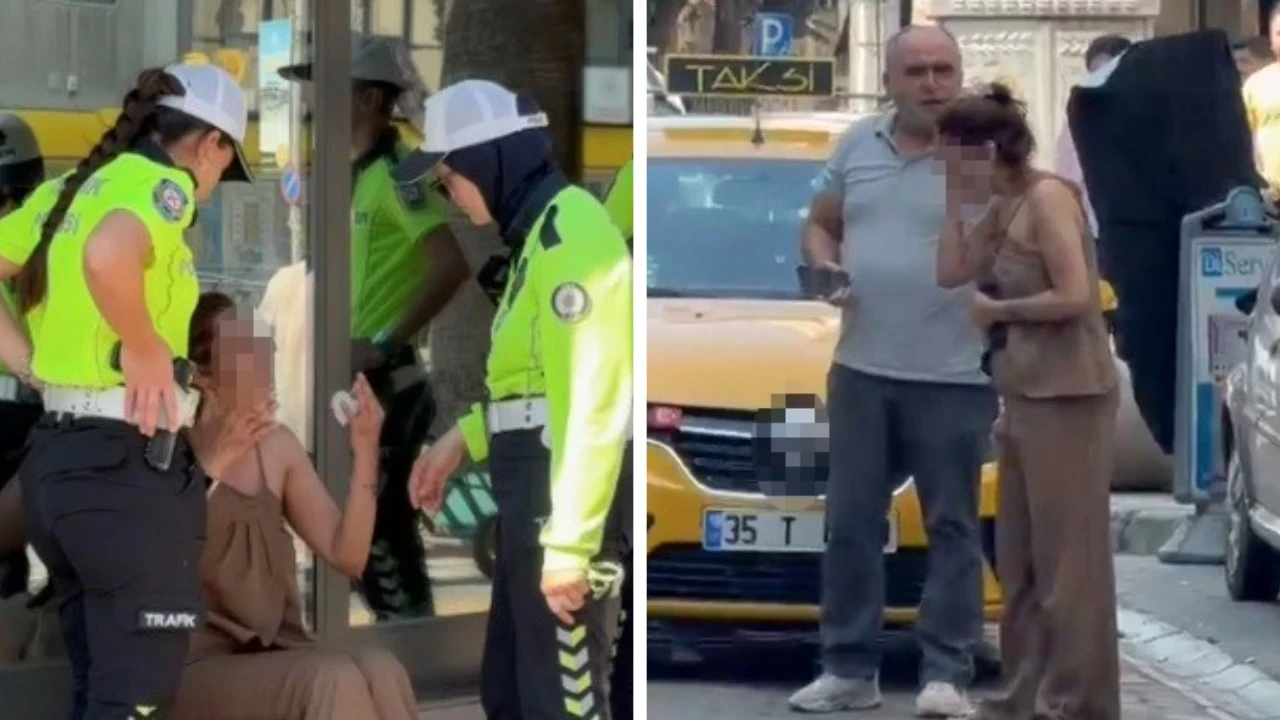 İzmir'de taksici ile vatandaş arasında 'güzergah' kavgası