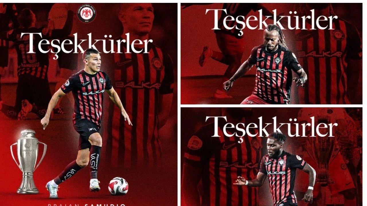 Çorum FK'de Samudio, Eze ve Attamah gitti