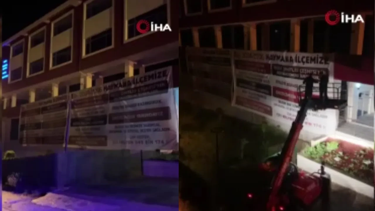 CHP’li iki belediye arasında pankart krizi! Ankara Büyükşehir Belediyesi astı, Haymana Belediyesi kaldırdı