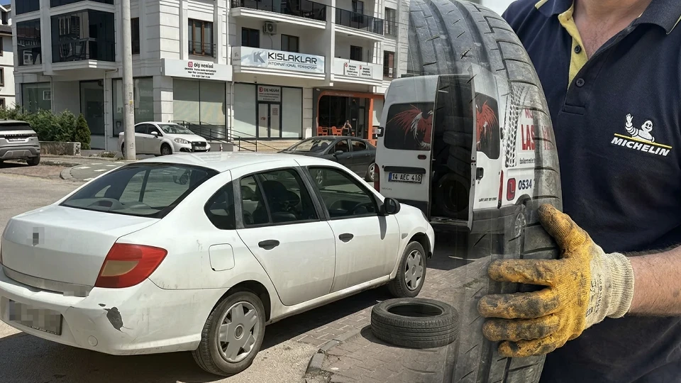 Bolu'da market otoparkında kapan mağduriyeti: Onlarca aracın lastiği saniyeler içinde patladı | Yerel Haberler