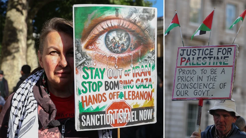 Londra’da İsrail'in İran ve Gazze’ye yönelik saldırılar New York'ta protesto edildi