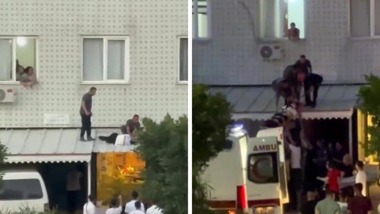 Cam silerken düştü, tente hayatını kurtardı