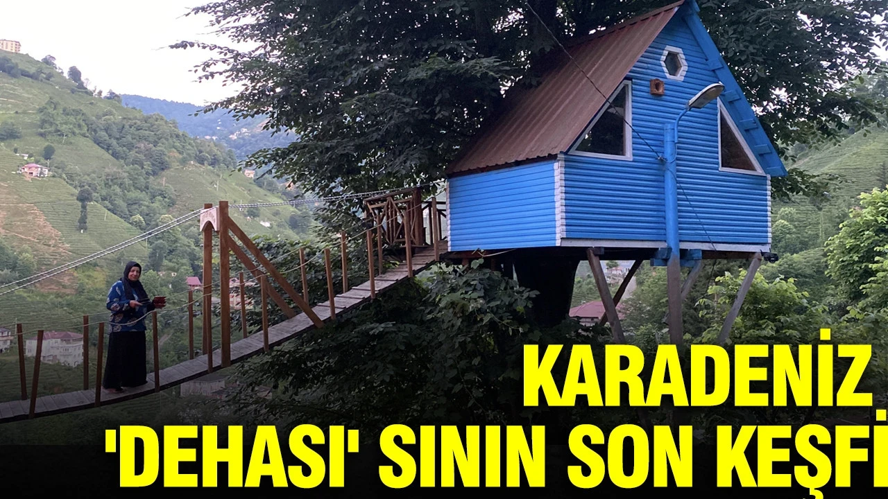 Karadeniz 'dehası' sının son keşfi: Uçuruma karşı asma köprülü bungalov