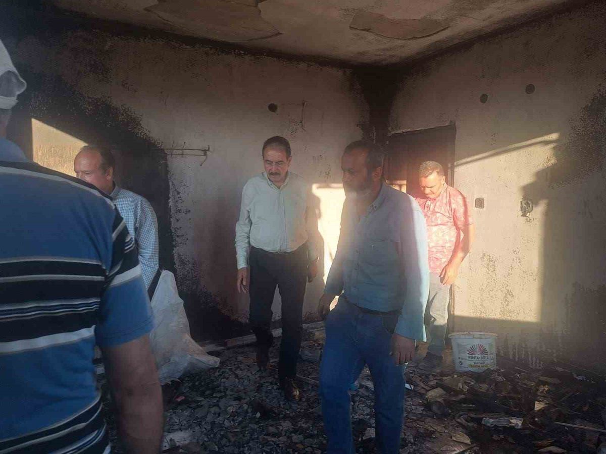 MESOB Başkanı yangın mağduru esnafı ziyaret etti