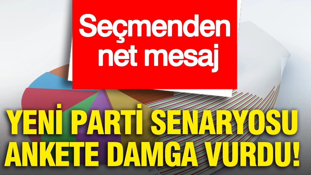 Seçmenden net mesaj: Yeni parti senaryosu ankete damga vurdu