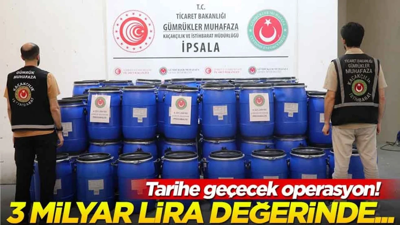 İpsala Gümrük Kapısı'nda tarihe geçecek operasyon! 3 milyar lira değerinde...