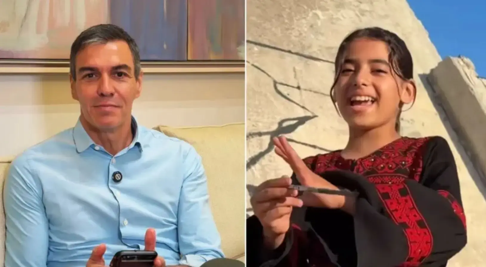 İspanya Başbakanı Sanchez'ten Filistinli çocuğa video mesaj! Gazzeli Liyan'ın çizdiği portre cevapsız kalmadı