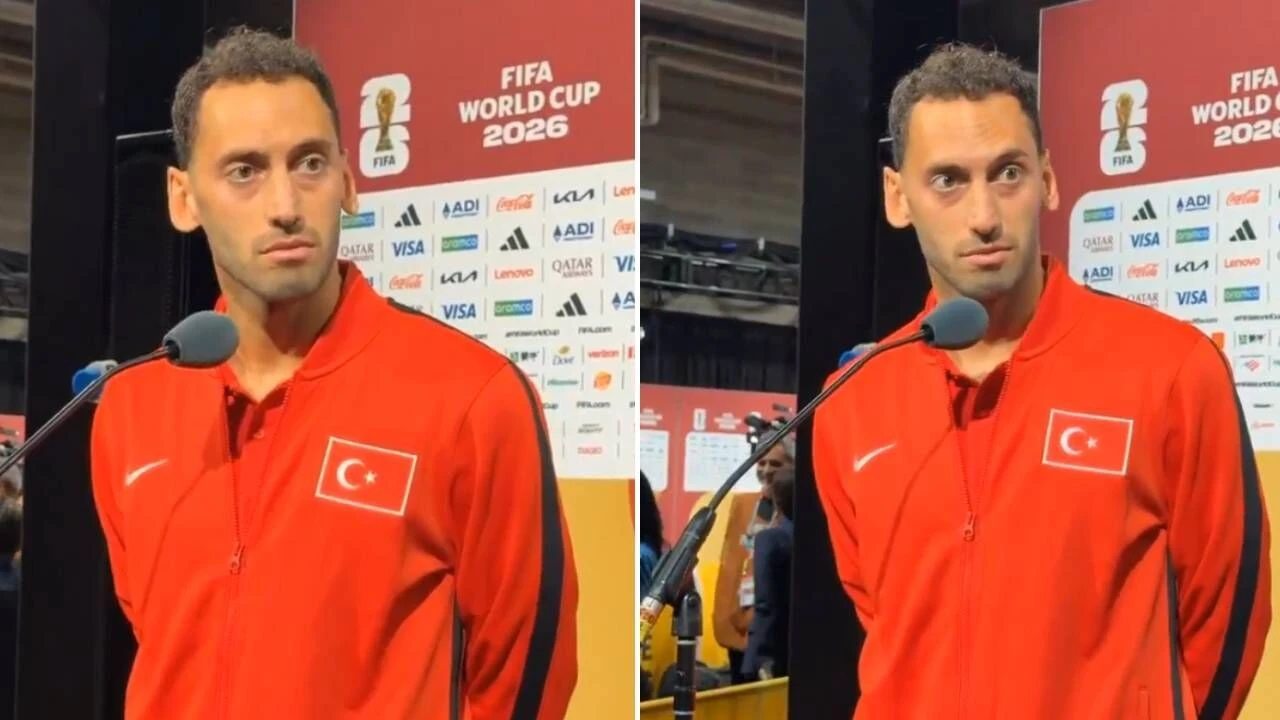 A Milli Takım Kaptanı Hakan Çalhanoğlu ile yabancı gazeteci arasında basın toplantısında gergin diyalog yaşandı