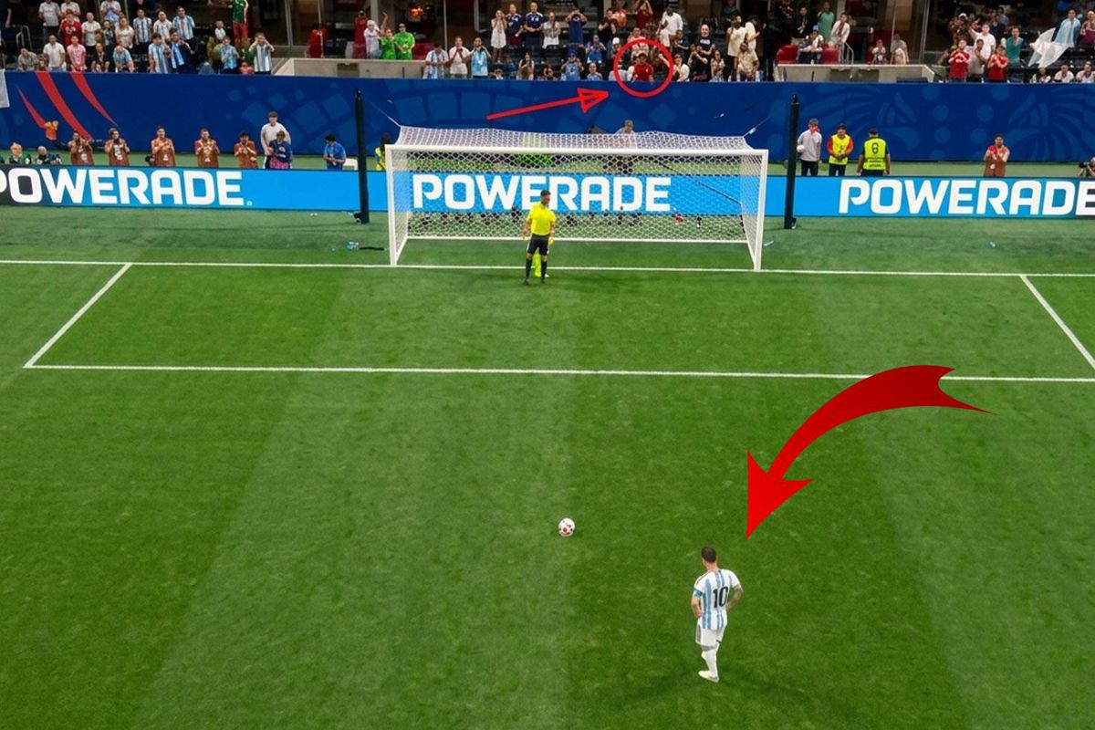 Görüntüdeki ismi hepiniz tanıyorsunuz! Messi penaltıyı kaçırsın diye şekilden şekle girdi