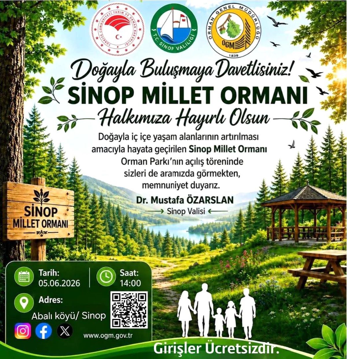 Sinop Millet Ormanı hizmete açılıyor