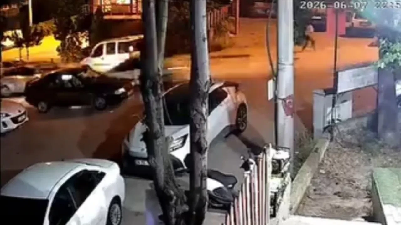 Çok sayıda aracın karıştığı kaza kamerada!