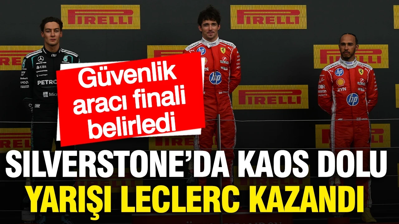 Britanya GP'de dramatik son: Silverstone'da kaos dolu yarışı Leclerc kazandı