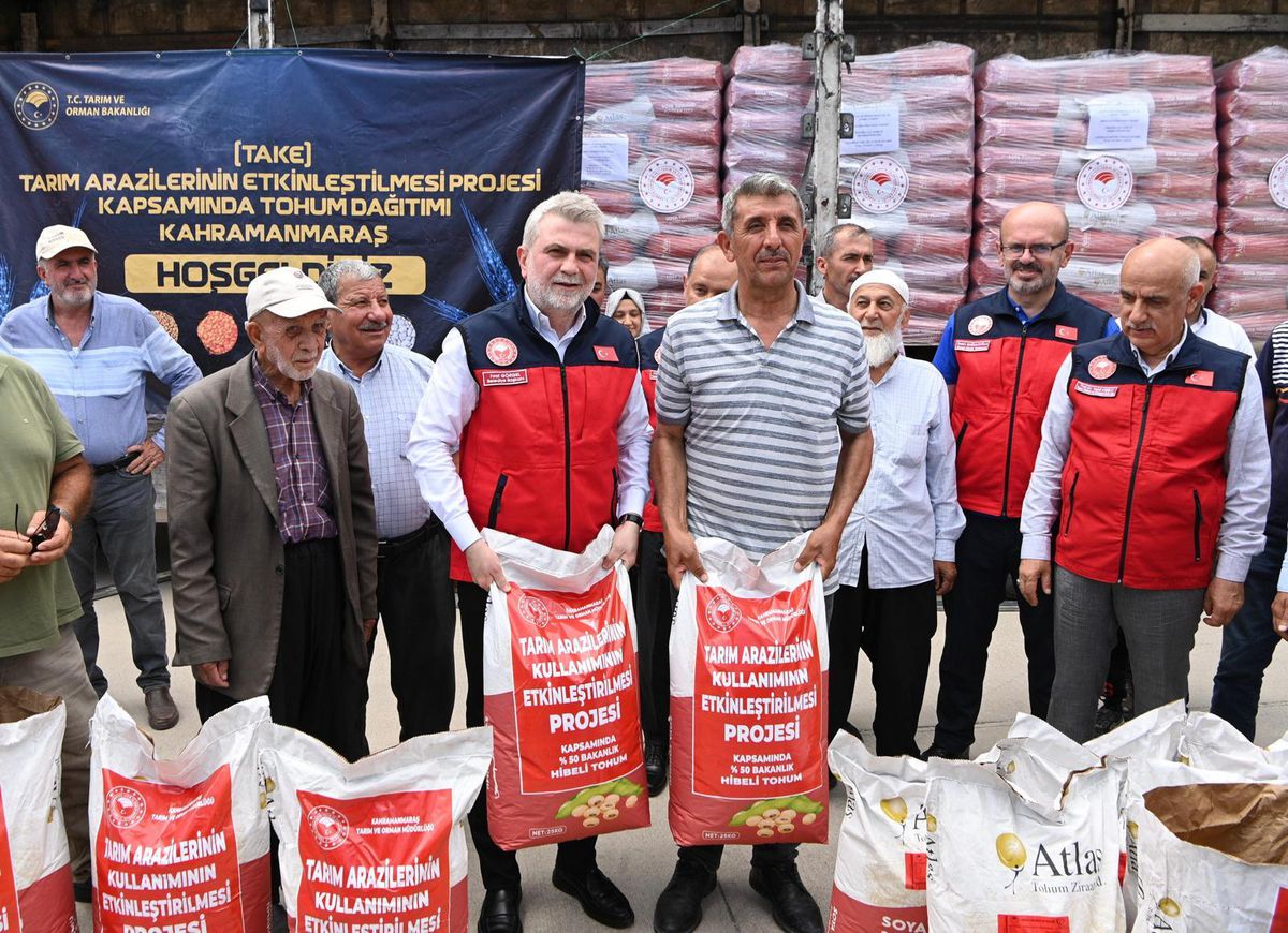 Kahramanmaraş'ta üreticiye can suyu: 47 ton soya tohumu dağıtıldı