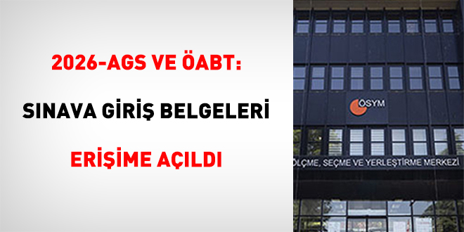 2026-AGS ve ÖABT: Sınava Giriş Belgeleri Erişime Açıldı