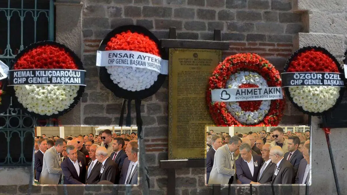 Özel ile Kılıçdaroğlu bir kez daha yan yana! Çelenkleri gündem oldu