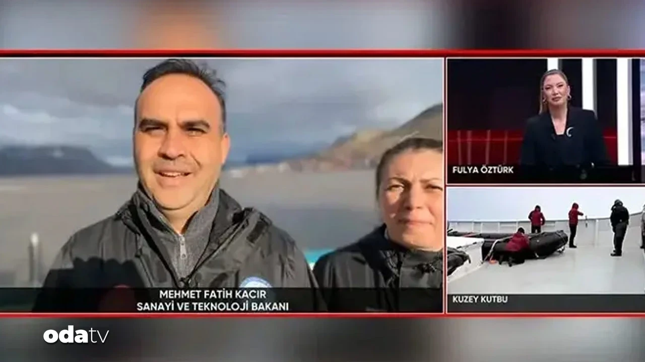Bakan Kacır Kuzey Kutbu'ndan yayına bağlandı