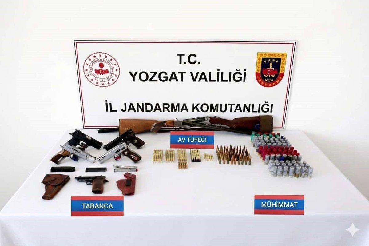 Yozgat'ta ruhsatsız silahlara el konuldu