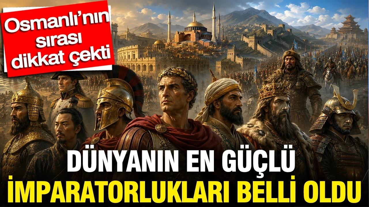 Dünyanın en güçlü imparatorlukları belli oldu: Osmanlı’nın sırası dikkat çekti