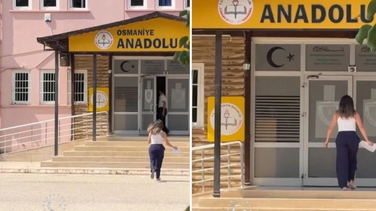 YKS öncesi görüntüler tepki çekti! Son saniyelerde koştu, kapı yüzüne kapandı