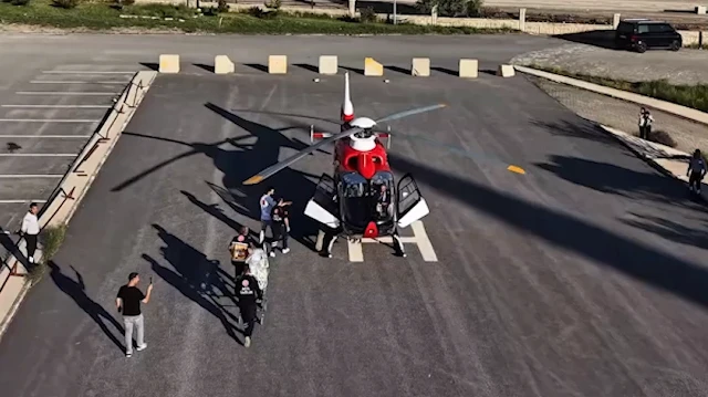 Ambulans helikopter yeni doğan için havalandı