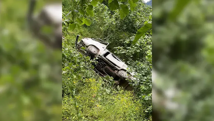 Giresun'da kontrolden çıkan kamyonet 150 metreden uçtu: 1 ölü