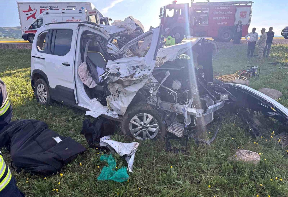 Erzurum'da trafik kazası: 3 ölü; 4 yaralı