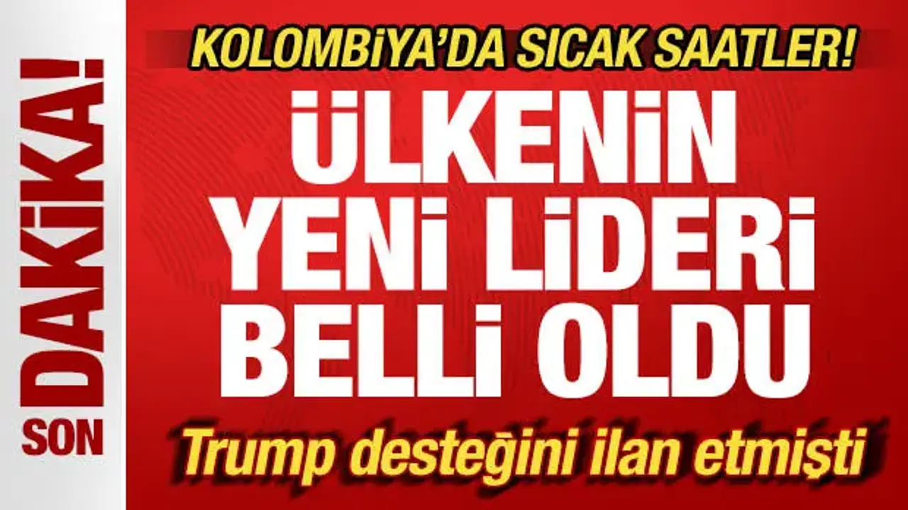 Kolombiya'da sıcak saatler! Cumhurbaşkanı seçimini Trump'ın desteklediği isim kazandı