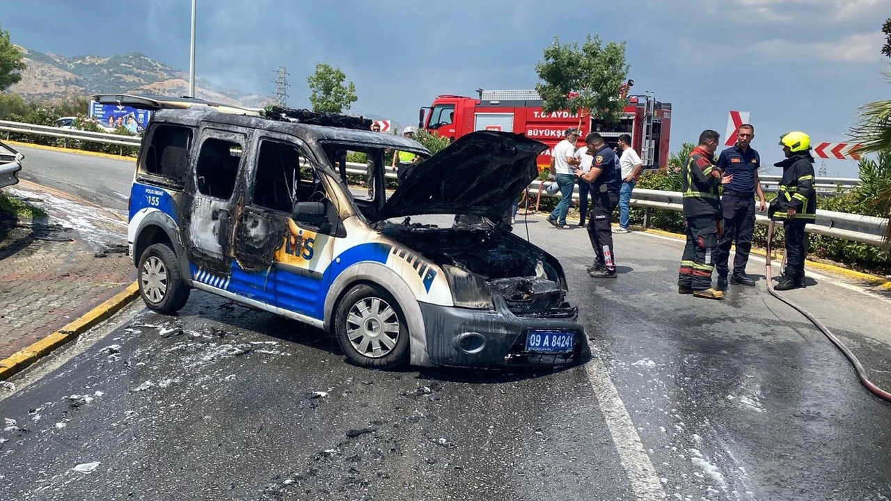 Aydın'da telsizden yükselen acil çağrı: "Ekip aracımız yanıyor"