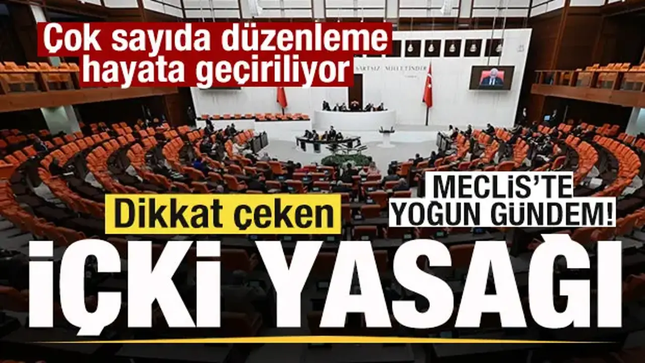 Meclis'te yoğun gündem! Çok sayıda düzenleme yer alıyor! Dikkat çeken içki yasağı