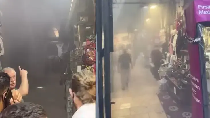 Kapalıçarşı'da trafoda yangın! Çok sayıda ekip sevk edildi