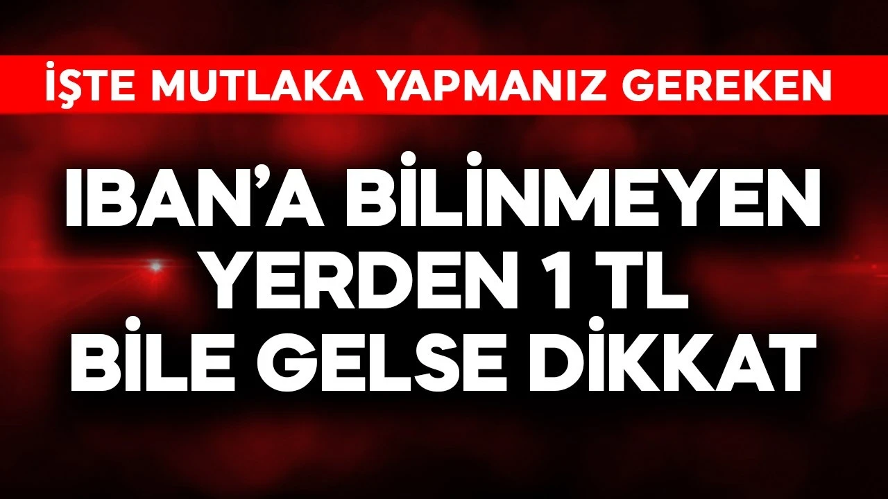 IBAN'a bilinmeyen yerden 1 TL bile gelse sakın hareket etmeyin! İşte yapmanız gereken