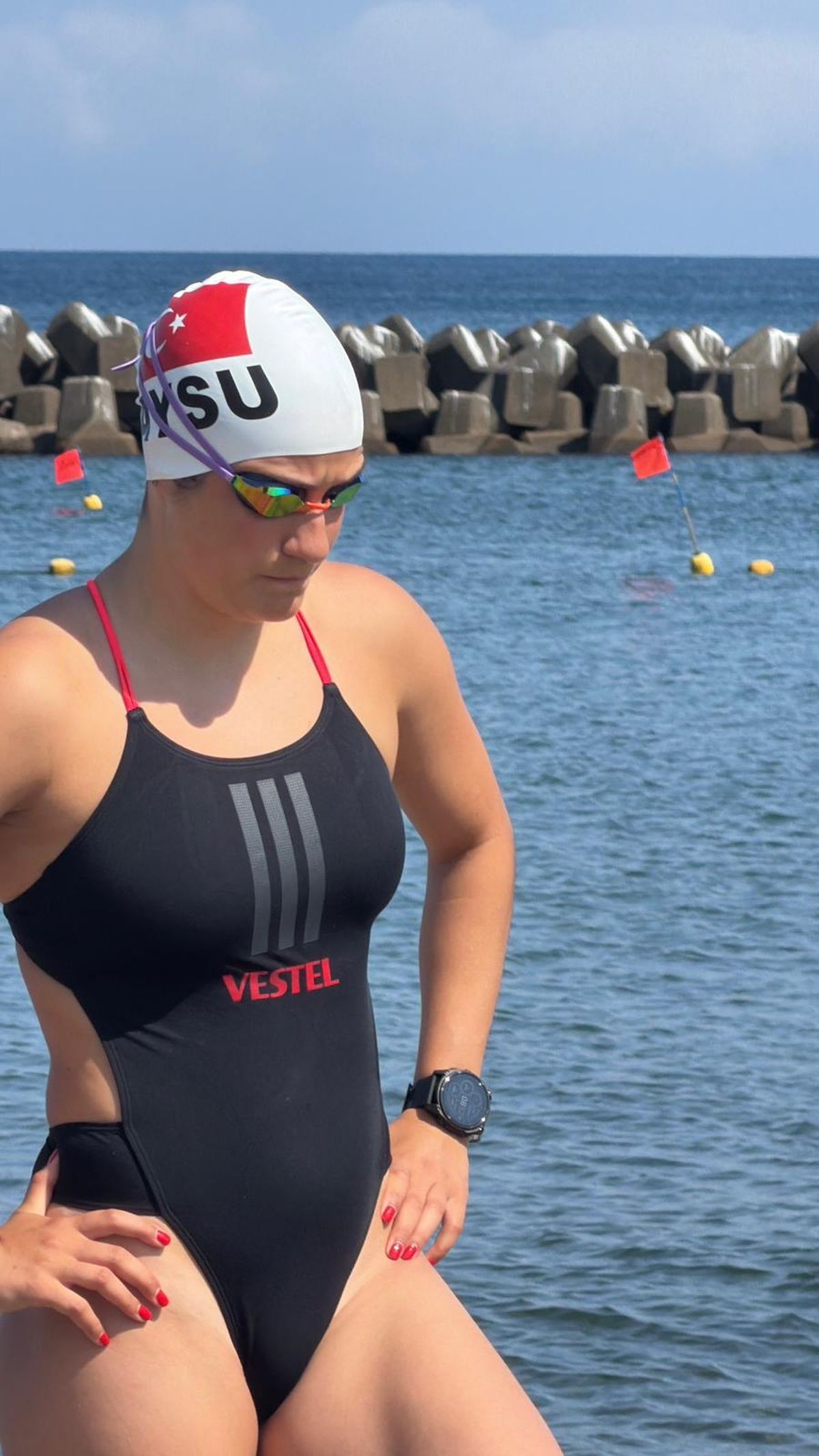 Aysu Türkoğlu, Tsugaru Kanalı'nı geçmek için start veriyor