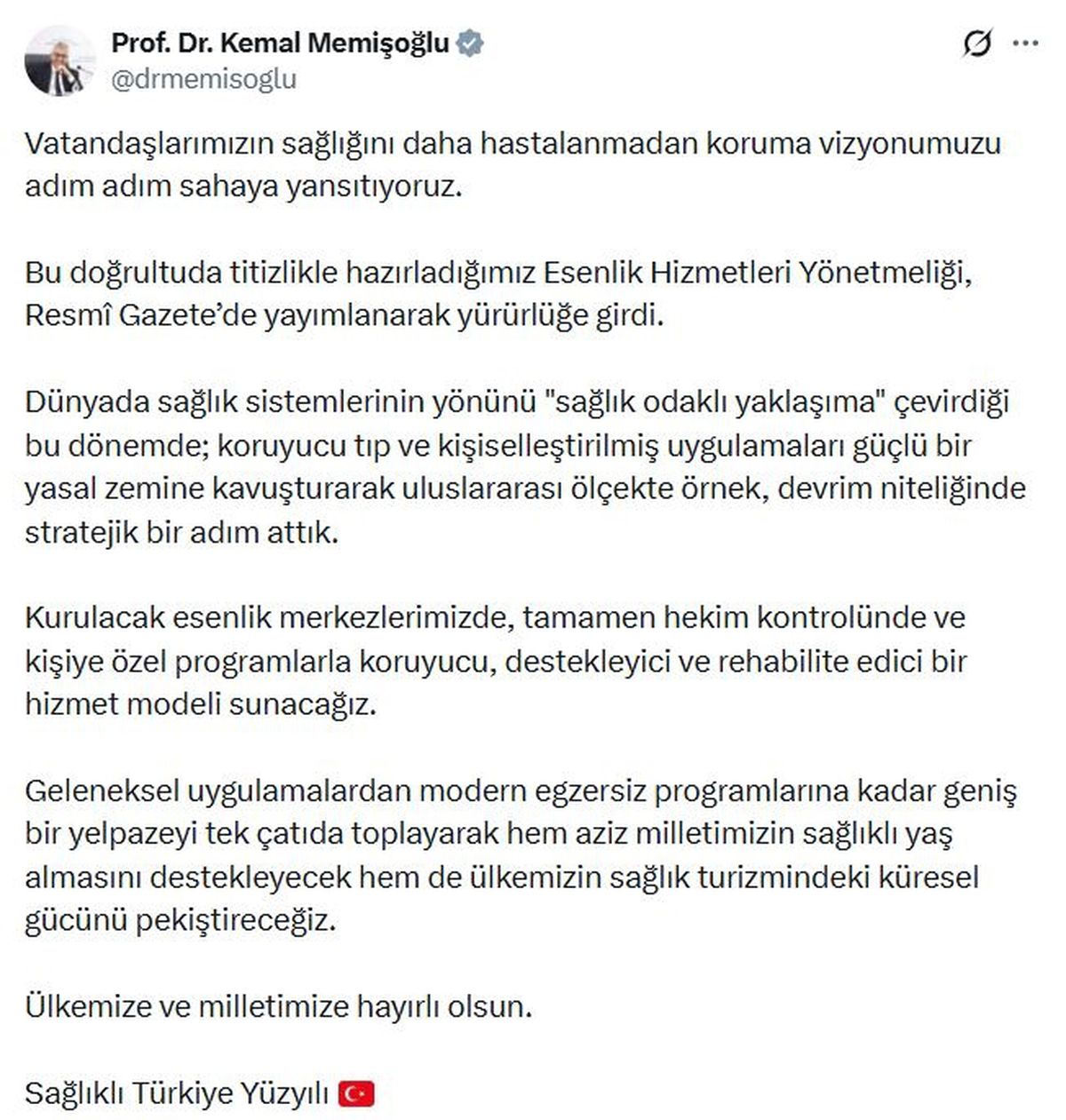 Bakan Memişoğlu'ndan 'esenlik merkezleri' açıklaması