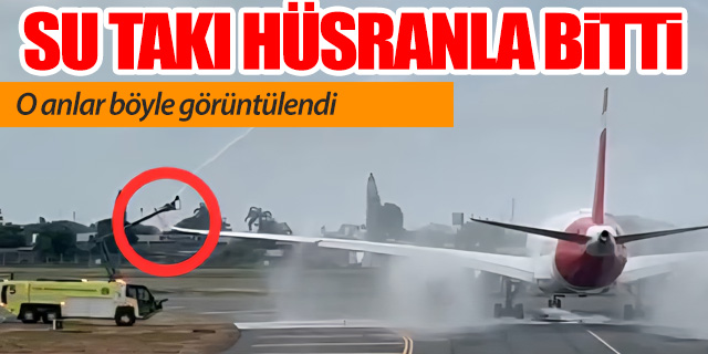 Su Takı Töreni Pahalıya Patladı: A350'nın kanadına çarptı