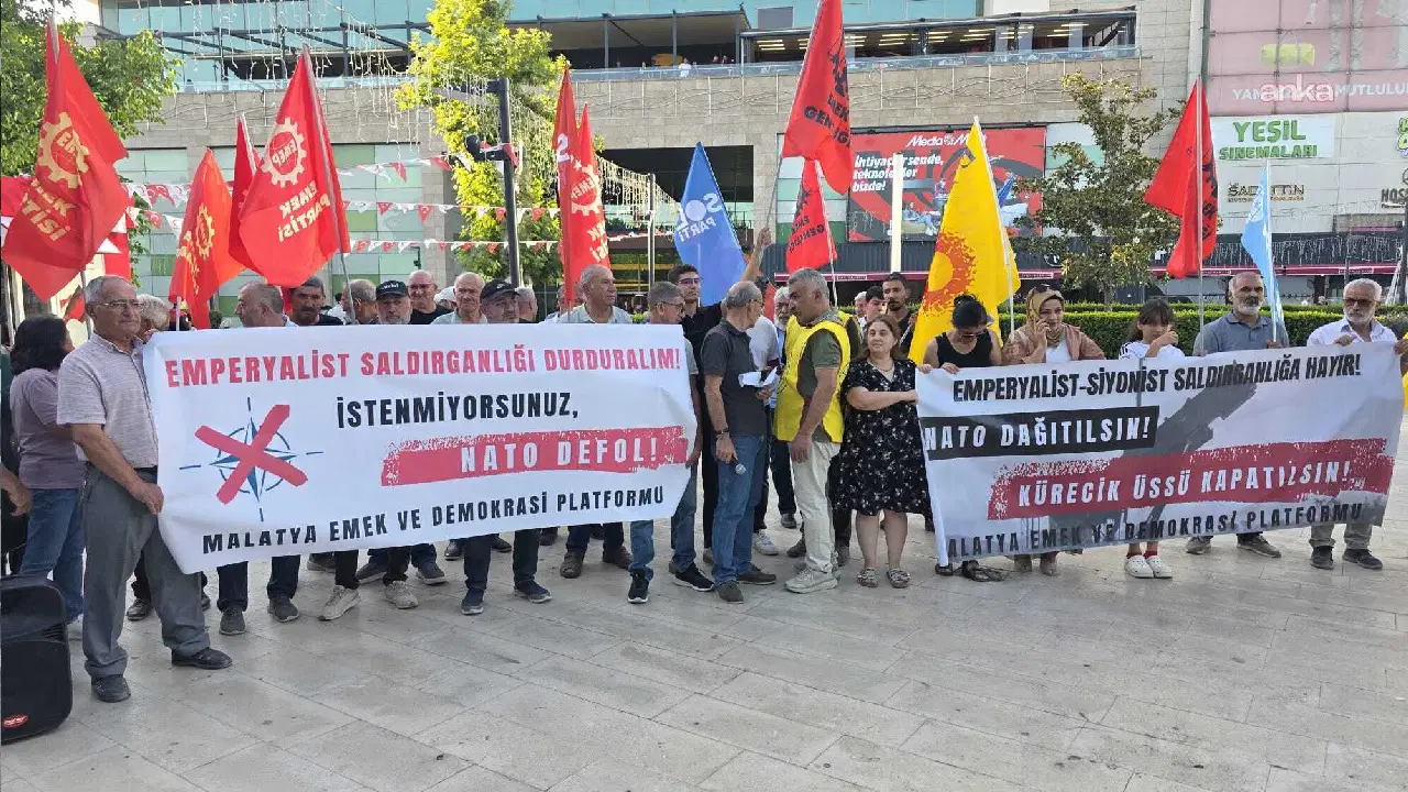 Malatya’da ‘NATO'ya hayır’ eylemi: ‘Barışın ve halkların sesi yükseliyor’