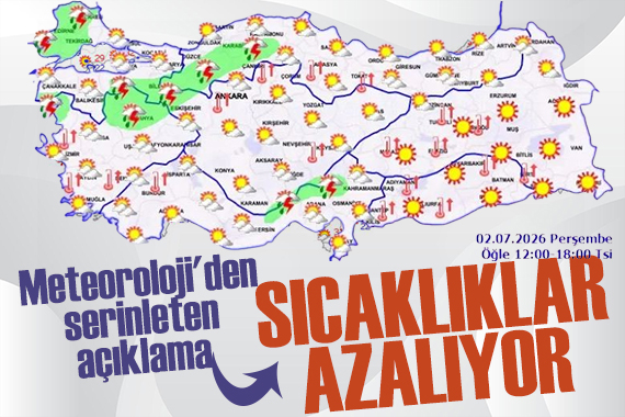 Meteoroloji'den serinleten açıklama: Sağanak geliyor