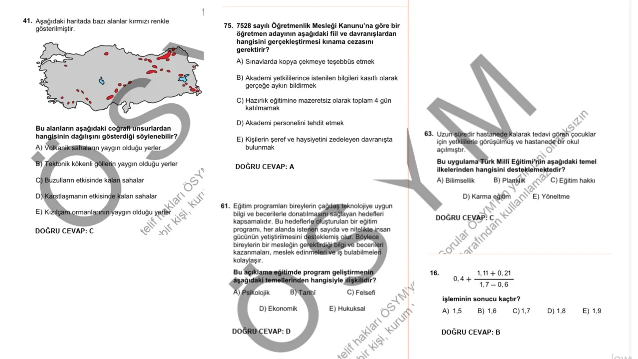 AGS soruları ve cevap anahtarı 2026! MEB AGS soruları ve cevapları PDF açıklandı mı? Akademi sınavı temel soru kitapçığı görüntüleme