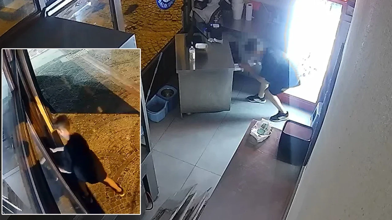 Önce sokakta oyalandılar: Sonra soyup kaçtılar: Kameraya anbean yansıdı