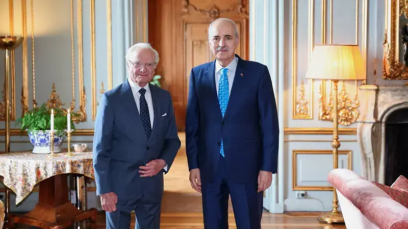 TBMM Başkanı Kurtulmuş, İsveç Kralı Gustaf tarafından kabul edildi