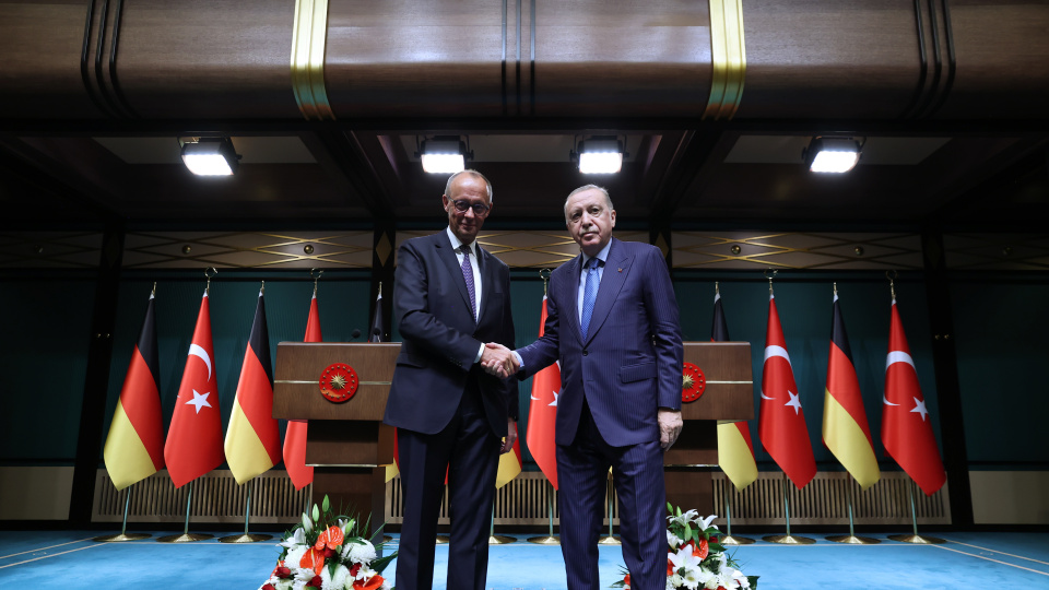 Cumhurbaşkanı Erdoğan Almanya Şansölyesi Merz ile görüştü