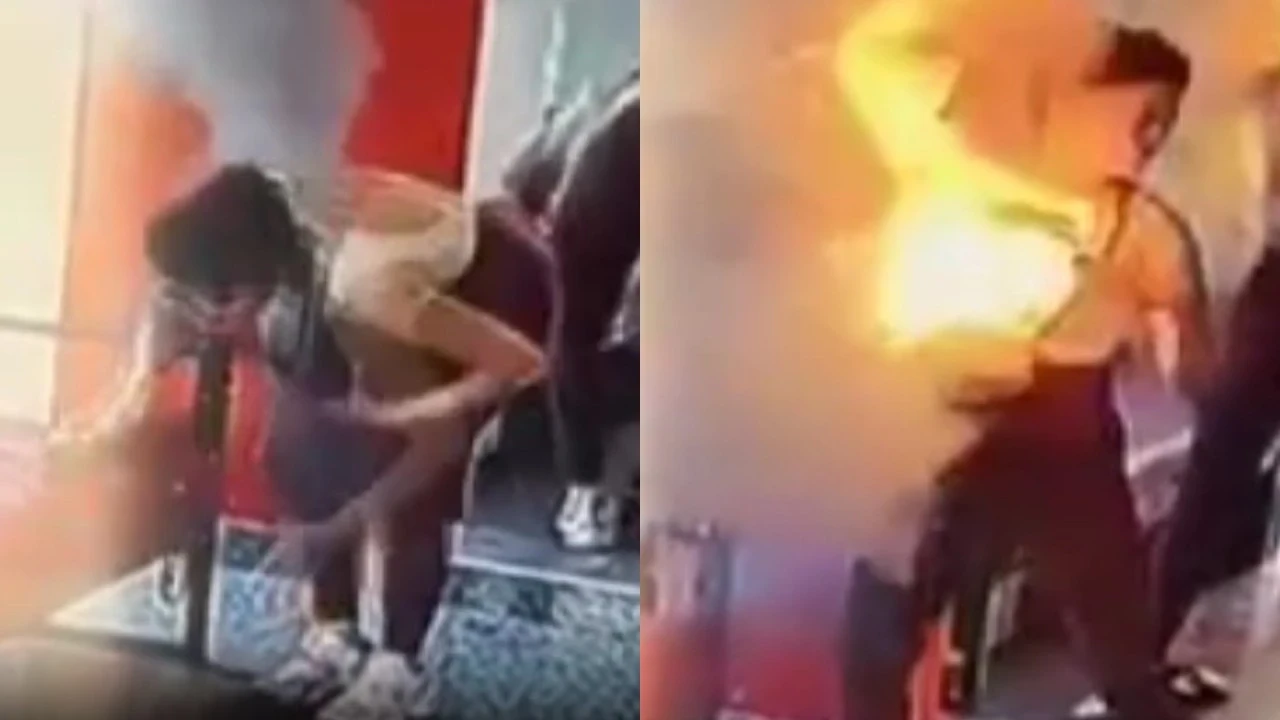 Çantasındaki taşınabilir şarj cihazı patlayan kadın alevler içinde kaldı