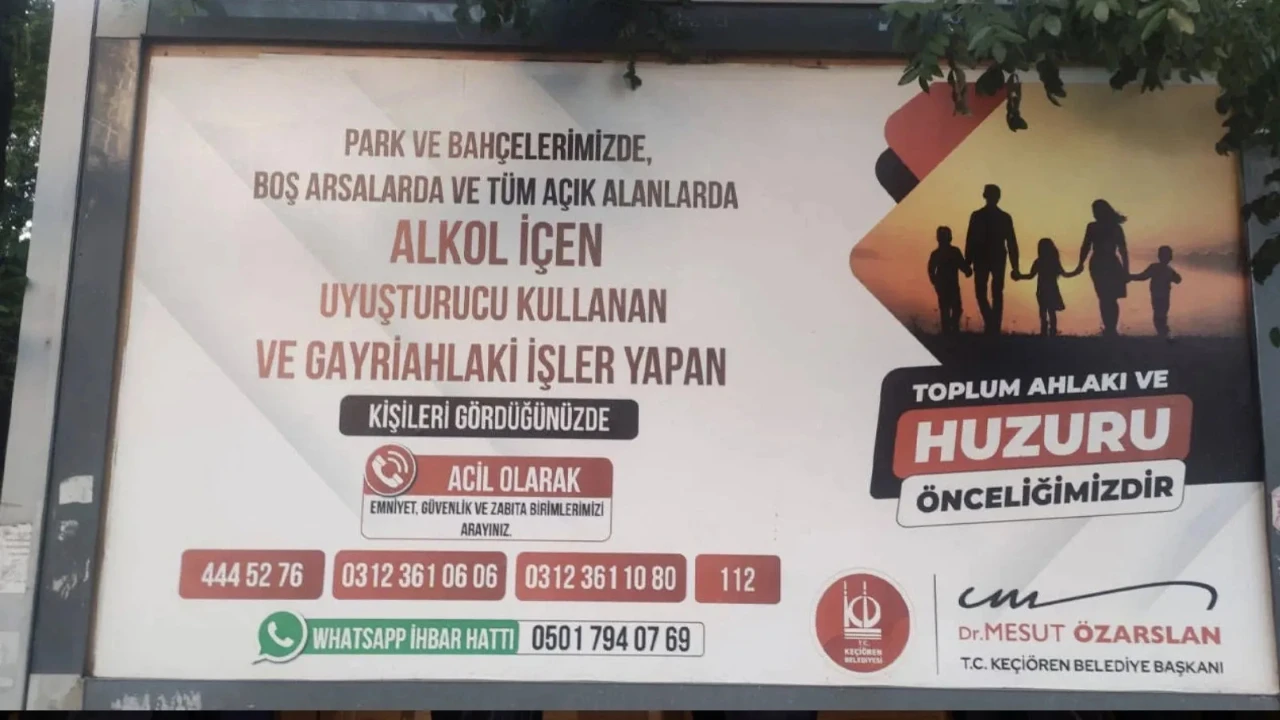 AKP'ye geçen Mesut Özarslan'dan dikkat çeken afiş: İhbar edin...