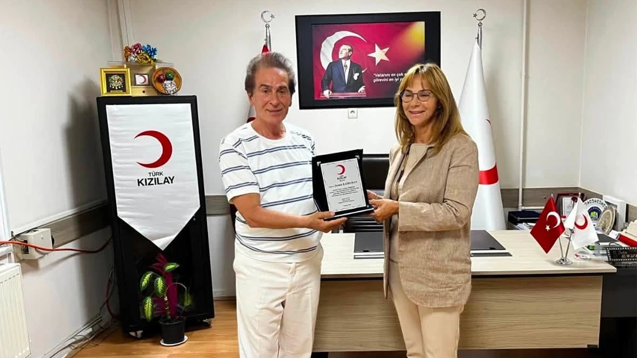 Bilecik’te Kızılay'dan Şermin Kahraman'a anlamlı plaket