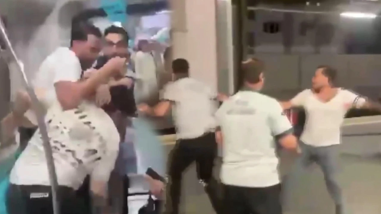 Pendik Marmaray’da yumruklar havada uçuştu! Ortalık savaş alanına döndü