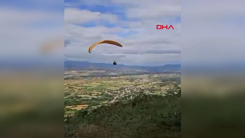 Laçin'de Yamaç Paraşütü Kazası Korkuttu: İniş Kontrollüydü