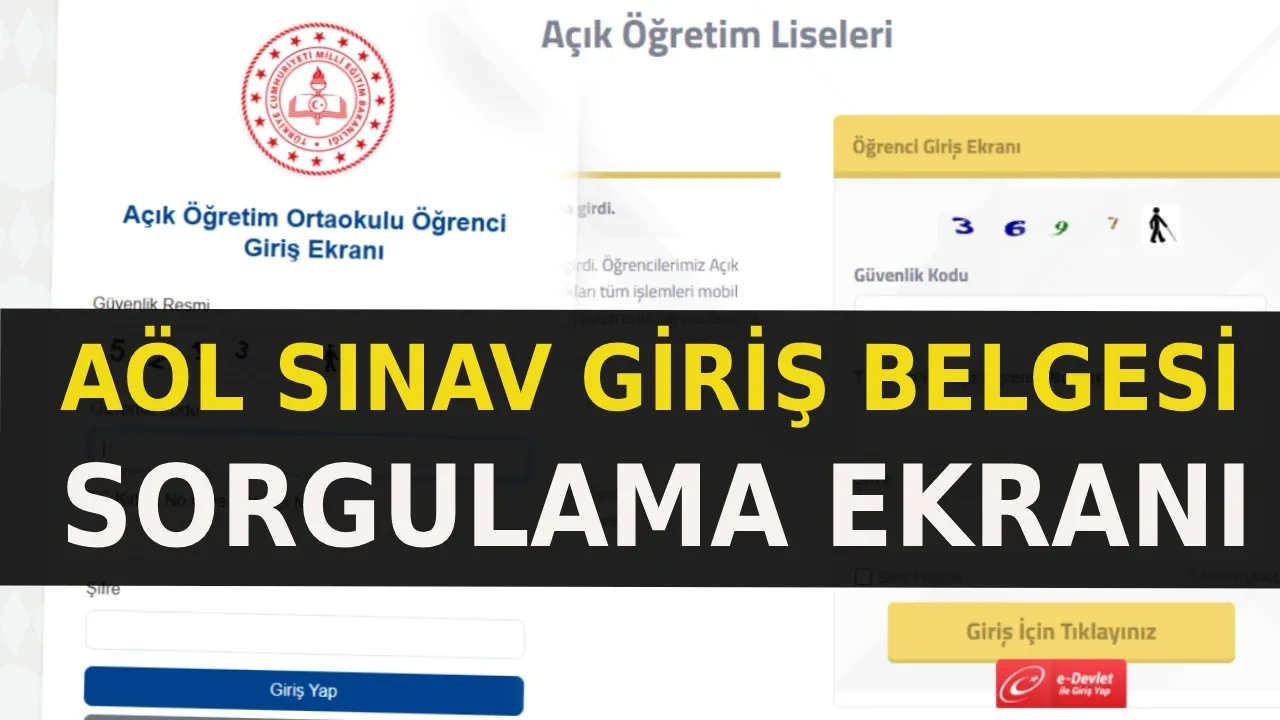 AÖL sınav giriş belgesi 2026 sorgulama ekranı 2026! AÖL 3. dönem sınav yerleri açıklandı mı?