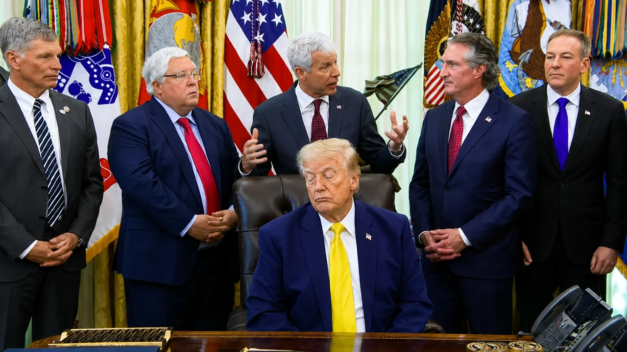 Sosyal medya bu görüntüyü konuşuyor: Trump canlı yayında uyudu mu?